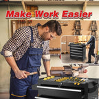 5-Drawer Tool Chest on Wheels, Rolling Metal Toolbox with Wheels & Drawers, Tool Cart Cabinet, Suitable for Garage, Moving/Gift/Daily Use