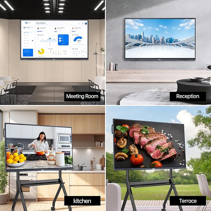 JAV Smart Board 4K UHD Interactive Whiteboard with EDLA Certification Built-in Android OS for Classroom Office Home Digital Display 8+128 GB for Hybrid Work (75 Inch)