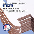BOX USA Shipping Boxes Small 10"L x 4"W x 4"H, 50-Pack | Corrugated Cardboard Box for Packing, Moving and Storage