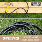 6 Ft Heavy Duty Extension Cord, SJTOW Oil Resistant 12/3 Outdoor Extension Cord with 3 Prongs, Flame Retardant, Black Electrical Cable for Outside, Farm, Ranch, American Owned