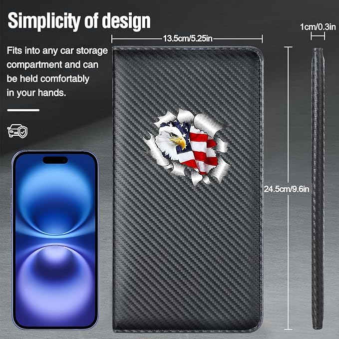 Car Insurance and Registration Card Holder | for BMW Ford Tesla Cadillac All Cars | Store Cards, ID License & Essential Documents | Premium Leather with Magnetic Closure