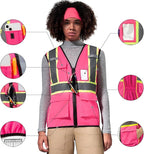 AYKRM Custom Logo Personalised Printed High Visibility Reflective 2 two tone work construction Safety Vest