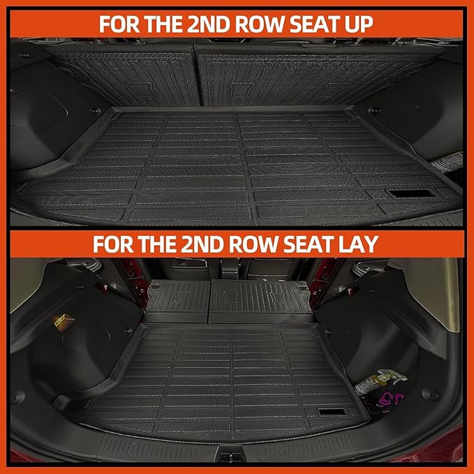 All Weather Floor Mats for 2023 2024 2025 2026 Cadillac Lyriq Floor Mats & Cargo Mat & Backrest Mats for Cadillac Lyriq Accessories All Season Guard Anti-Slip Floor Liner