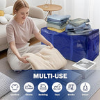 4 Pack Extra Heavy Duty Large Moving Bags with Strong Zipper & Carrying Handles, Sturdy Clothes Storage Bag Totes Bins, Packing Bags Moving Boxes College Moving Supplies, Dark Blue - 40 gal