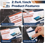 100 Pack 10 Mil 2.9"x4.1" Self Sealing Laminating Pouches Plastic Laminating Sheets Business Card Size Clear Lamination Paper for Office School Home Supplies（Waterproof & No Laminator Need)