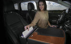 AutoExec GripMaster Car Desk for Your Vehicle Workstation and Mobile Office, Mahogany with 400 watt Power Inverter