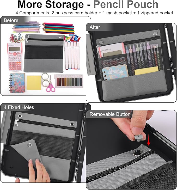 Thicker Clipboard with Storage, Internal Pen Pouch Included, A4 / Letter Size, Toughest Plastic Contractor Clip Boards 8.5x11, High Capacity Clipboards Box Case for Contractor Trucker Driver