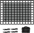 Heavy Duty Truck Cargo Net with Mesh, 6.75 ft x 8 ft 1500LBS Capicity Stretchable Truck Bed Cargo Net with Straps & Cam Buckles & J-Hooks for Pickup (81" x 96")
