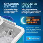 Cold Therapy Machine — Cryotherapy Freeze Kit System — for Post-Surgery Care, ACL, MCL, Swelling, Sprains, and Other Injuries - Wearable, Adjustable Knee Pad — Cooler Pump with Digital Timer