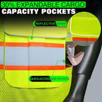 BeautyWill Custom Logo 10 Pockets Safety Vest Class2 ANSI Certified High Visibility Reflective Vest