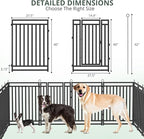 Dog Fence Outdoor Indoor, 40 Inch Height 24 Panels Dog Playpen for Large/Medium/Small Dogs Metal Dog Pen for Yard Camping and RV | Black-Silver