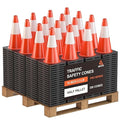 GECCO ™ (320 Cones per Pallet) 18 Inch 3.3 Lb Small Orange Traffic Cones in Bulk | Wholesale Safety Cones, Orange Cones, Parking Cones, Construction Cones | PVC Plastic & Black Base - [PRO Series]