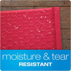 Quality Park Bubble Mailers, 8.25 x 11 Shipping Envelopes, Water Resistant Red Poly Padded Envelopes, Redi-Strip Peel Off Closure, 25/Box (QUA85869)