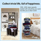 Commercial Laundry Cart with Wheels Industrial 12 Bushel Hamper Sorters Large Waterproof Laundry Basket Heavy Duty for Home Organizer and Storage