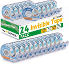Tape Refills with Dispenser, 24 Roll Invisible Tapes, 3/4 Inch X 1000 in, Gift Wrapping Tapes Supplier for Christmas Home School Office Use