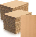 100 Pcs Corrugated Cardboard Sheets Set Corrugated Packaging Pads Paper Flat Cardboard Filler Inserts Sheet Pads Rectangle for Delivering Packing Separators Art Crafts Supplies (Brown, 5 x 7 Inch)