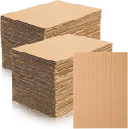 100 Pcs Corrugated Cardboard Sheets Set Corrugated Packaging Pads Paper Flat Cardboard Filler Inserts Sheet Pads Rectangle for Delivering Packing Separators Art Crafts Supplies (Brown, 5 x 7 Inch)