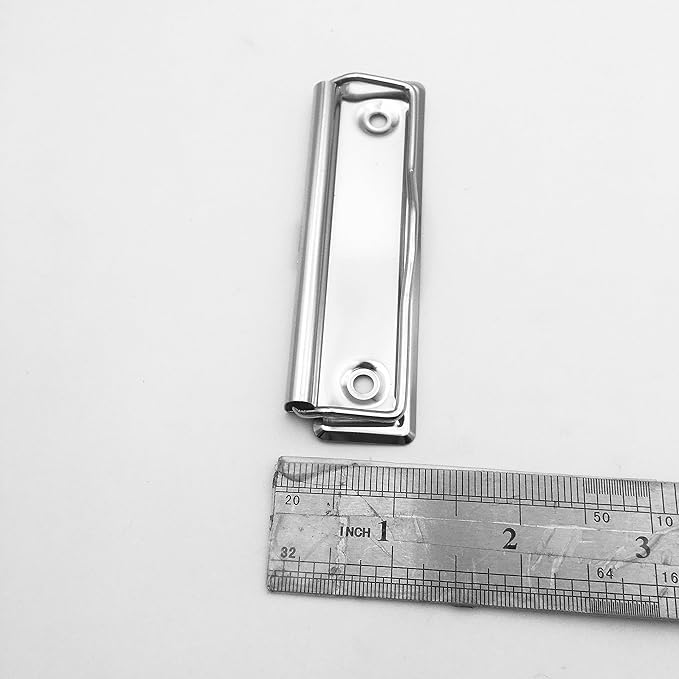 Shuokecrafts10 Pack 2.76 inch =7cm Mountable Clipboard Clips with Screws - Metal Clamp for Office, School, Classroom