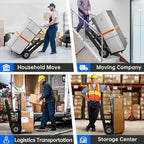 Electric Stair Climbing Hand Trucks Dolly Cart, 900lb Capacity Heavy Duty Stair Climber with Ropes, Carry Heavy Objects Up and Down Stairs Effortless for Furniture Logistics Warehouse, 1250W Motor
