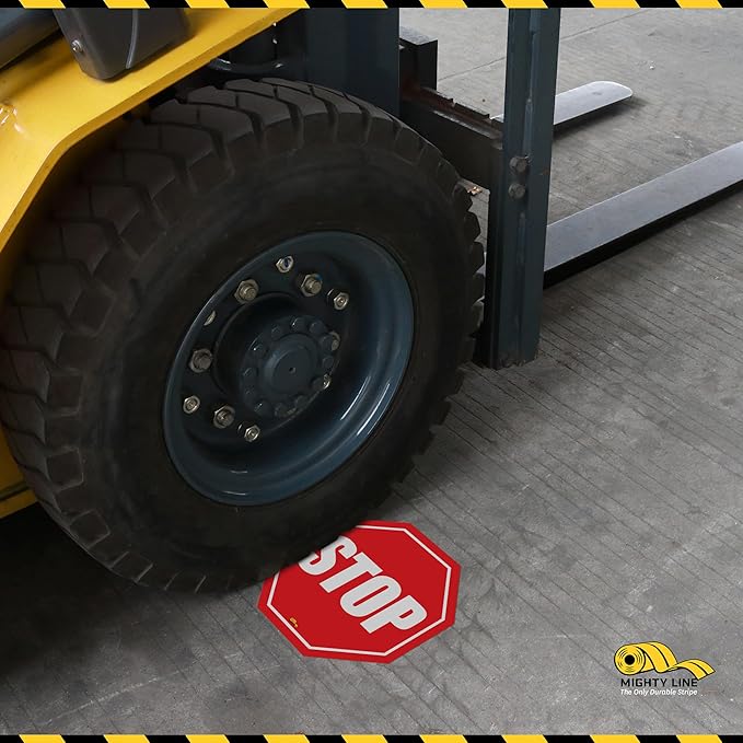 Stop Sign Modern Floor Sign - Floor Marking Sign, 16"