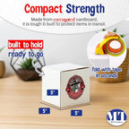 MT Products Custom Printed White Cardboard Shipping Boxes 5" x 5" x 5" - Personalized Mailing Boxes and for Gifting