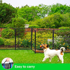 Garden Fence 40 inch High, Dog Fence Outdoor for Yard, 21" Wide Low Threshold Gate, Fencing for Garden Beds, Garden Fence Border,Animal Barrier Fence, Rabbit Fence, 8 Panels Total 17.7 Ft(L)