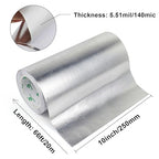 BOMEI PACK Adhesive Aluminum Foil Heat Shield Tape Barrier, Fiberglass Thermal Insulation Reflective Material High Temp Protection (10inch x 66ft)