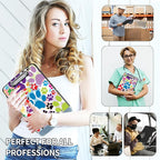 Clipboard with Storage,Clip Boards 8.5X11 with Storage & Pen Holder,Heavy Duty Plastic Nursing Clipboards Foldable,Coaches Clipboard Folder Case,School Office Supplies，Dog Pawprint Multicolor