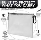 GOBAGS Air Production Medium Clear Zipper Pouch (4‑Pack) – Cable Organizer & Travel Gear Bag for Electronics, Camera Accessories, Tool Pouch & Small Tech Storage