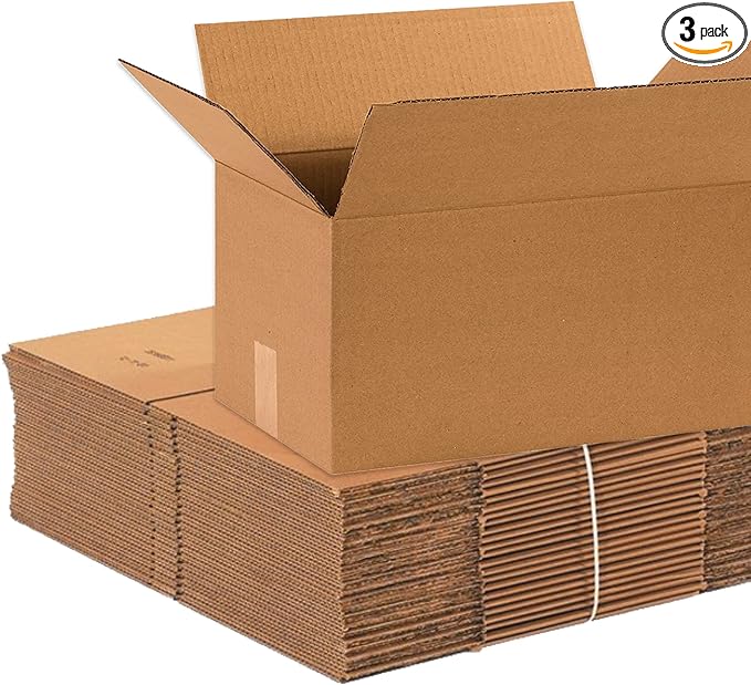 Partners Brand 14x10x8 Corrugated Cardboard Boxes, 14"L x 10"W x 8"H, Pack of 75 | Shipping, Packaging, Moving, Storage Box for Business, Strong Wholesale Bulk Boxes 14x10x8