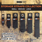 Iron Forge Cable Extension Cord Wrap Organizer, 15 Piece Multi-Pack - 3 Pieces of Small, Medium, Large, XL and XXXL Hook and Loop Wraps Up to 50 lbs
