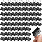 200 Pcs Medium Binder Clips Paper Clips Office Supplies Paper Clamps for Teachers Students School Office Business Paperwork Supplies (Black, 1.25 Inch)