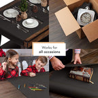 DIY CREW Black Kraft Paper Roll - 18 Inch x 150 Feet - USA Made - Recycled Material - Wrapping Paper - Ideal for Packing, Shipping, Packaging, Bulletin Board, Arts & Crafts, Banner, Table Covering