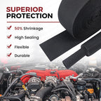 Heat Shrink Fabric Tubing Braided Sleeving 2:1 - Abrasion Protection Flexibility Wiring Harness Cable Sheath (3/8" ID, 30ft)