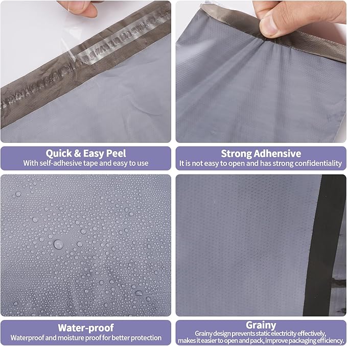 Dasen 100pc Poly Mailers 6x9 Inches,Shipping Envelopes Self Seal Mailers Bags Waterproof and Tear-Proof Packaging Bags, Shipping Bags for Clothing