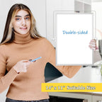 Dry Erase Magnetic White Board, 11" x 14" Double-Sided Desktop Whiteboard with Stand, Portable Small Whiteboard Set for Drawing, Office, Home, School