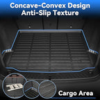 Hutisya-Floor Mats & Cargo Liner with Backrest Set Fit for Honda HR-V 2016-2022 FWD All Weather Protection Anti-Slip & Durable TPE Full Set Liners Automotive Accessories-Black