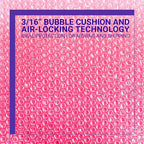 Pacific Mailer 2-Pack Anti-Static Bubble Cushioning Wrap Rolls, 3/16" x 12" x 72' ft Total, Perforated Every 12", 20 Fragile Stickers for Packaging, Shipping, Mailing