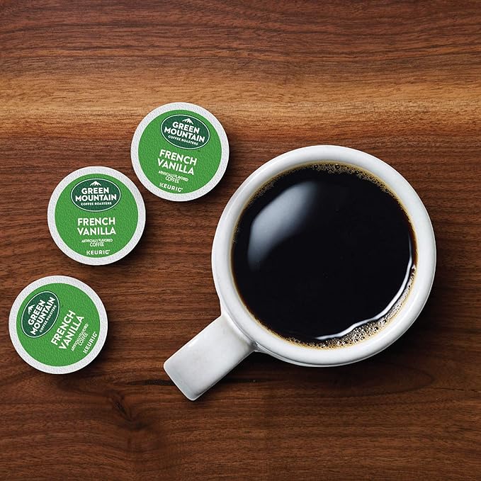 Green Mountain Coffee Roasters French Vanilla Keurig Single-Serve K-Cup pods, Light Roast Coffee, 12 Count
