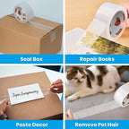 TAPEBEAR Clear Packing Tape 96 Rolls, 1.88" x 55Yards x 2.0mil Thick, Acrylic Adhesive Shipping Tape for Mailing, Sealing, Box Office Moving Packaging, Total 5280Yards