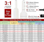 Chanzon 3:1 Ratio 1/2" (12.7mm) Heat Shrink Tubing - Marine Grade Waterproof Adhesive Lined - 4Ft Roll (1.22M Total Length) White Polyolefin Sleeving Wrap Shrinking 3 to 1 Ratio 1pcs