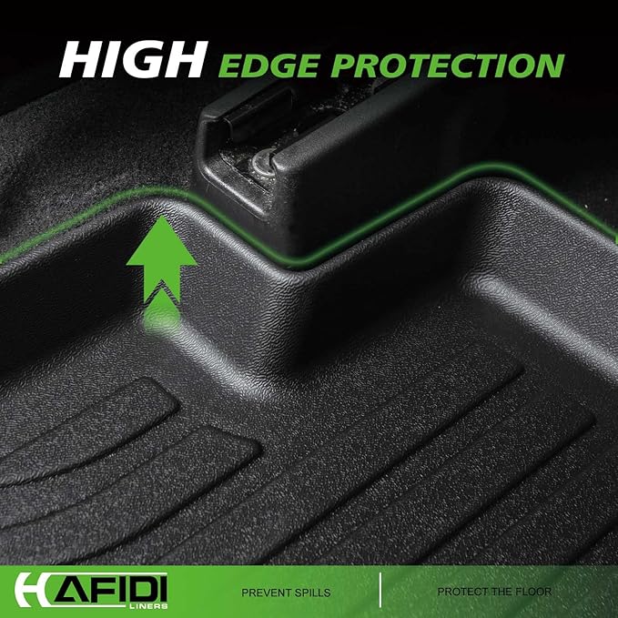 HAFIDI® Floor Mats Fit for 2021-2025 2026 Kia K5 (Only FWD Models) & 2020-2026 Hyundai Sonata & Sonata Hybrid All Weather TPE Car Floor Liners, Fits 1st & 2nd Row Full Set Custom Accessories, Black