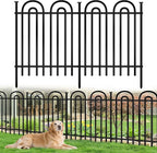 Decorative Garden Fence, 10 Panels No Dig Fence, 32 in(H) x 24.16 ft(L) Animal Barrier for Dogs Rabbits, Rustproof Metal Arched Decorative Garden Fences for Flower Bed, Outdoor, Yard, Patio