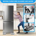 New Upgrade Furniture Movers with Wheels: Furniture Sliders with 360° Rotatable Wheels - Furniture Dolly for Moving Heavy Duty Sofa Bed - Load Capacity Up to 750lb