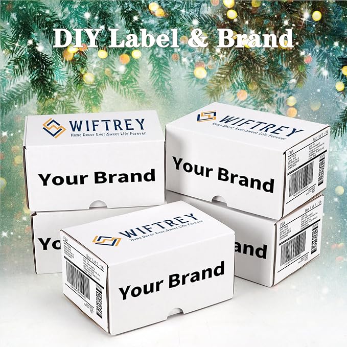 WIFTREY 40 Pack 6x4x3 Small Shipping Boxes for Packing Small Business, White Corrugated Cardboard mailing Box for Shipping