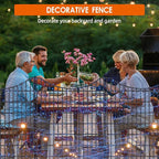 12 Panels No Dig Decorative Garden Fence, 33 in(H) X 27 ft(L) Garden Fencing Animal Barrier, Dogs Rabbits Pets Blocker, Rustproof Metal Decorative Fences for Yard, Outdoor, Patio