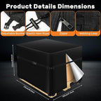 Pallet Covers 49×41×49 Inches - 900D Heavy Duty Waterproof, Triple Protection (Zipper, Reinforced Rope, 4 Buckles) for Industrial Storage & Shipping Supplies (49×41×49 Inches)