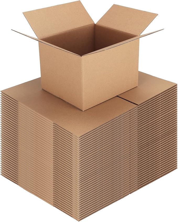 CRUGLA 40 Packs 7x6x5 Shipping Boxes for Small Business, Corrugated Cardboard Boxes Bulk for Shipping Packing Mailing