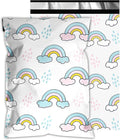Poly Mailers 6x9 Inch 100 Pcs - Rainbow Printed Shipping Bags, 2.4mil Thickness, Waterproof and Tear Resistant Mailing Envelopes, Self-Sealing Packaging Bags for Small Business