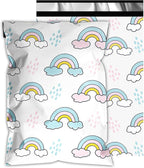 Poly Mailers 6x9 Inch 100 Pcs - Rainbow Printed Shipping Bags, 2.4mil Thickness, Waterproof and Tear Resistant Mailing Envelopes, Self-Sealing Packaging Bags for Small Business